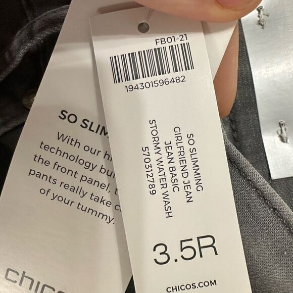 Chico’s SO SLIMMING GIRLFRIEND JEAN BASIC Straight Size 3,5(18-XL) - Picture 4 of 9